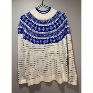 Vintage Appleseed's Fair Isle Nordic High Neck Sweater Women's Petite Size M